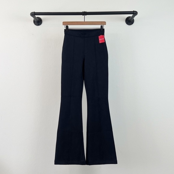 NWT Spanx Faux Suede Flare Pants in Classic Navy - Picture 7 of 11